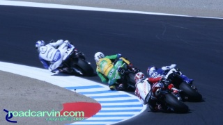 2007 Red Bull U.S. Grand Prix - AMA Superbike - Tight Racing: There was tight racing at the front in the AMA Superbike race.